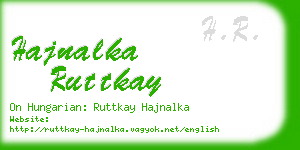 hajnalka ruttkay business card